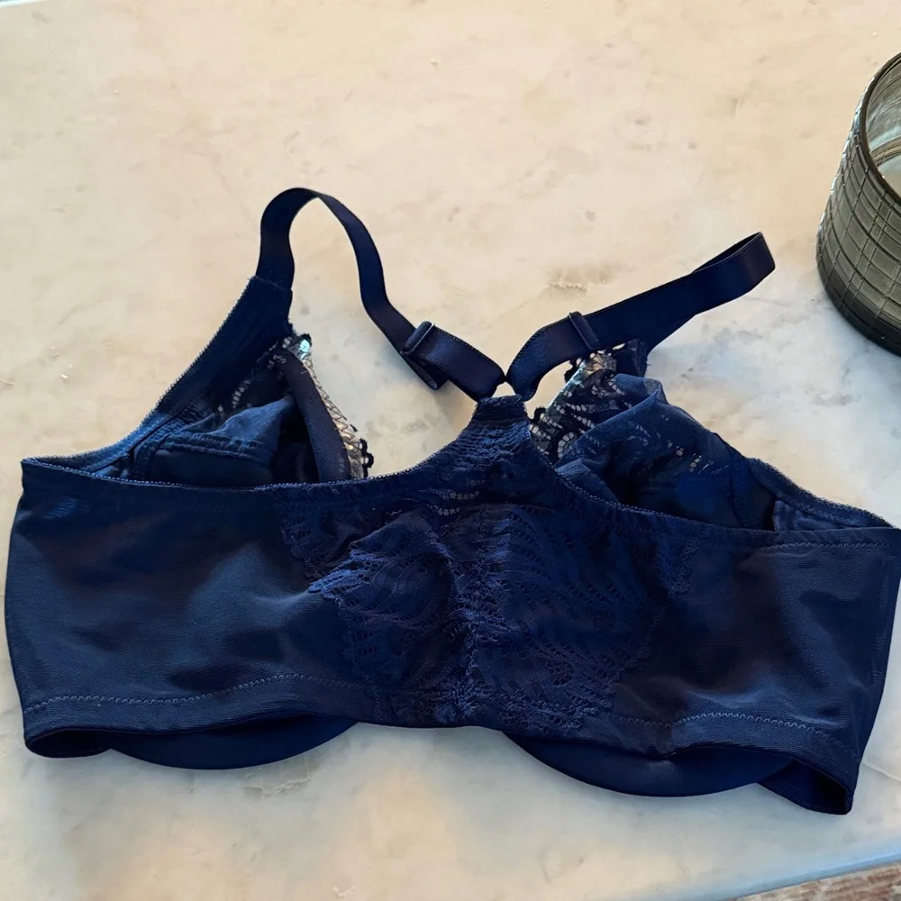 NEW‎ GLAMORIZE Navy Lace Bra 40F
